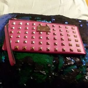 Pink gold studded wristlet